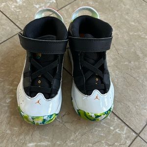 Jordan Kids Sneakers in White, Black, Green and Yellow